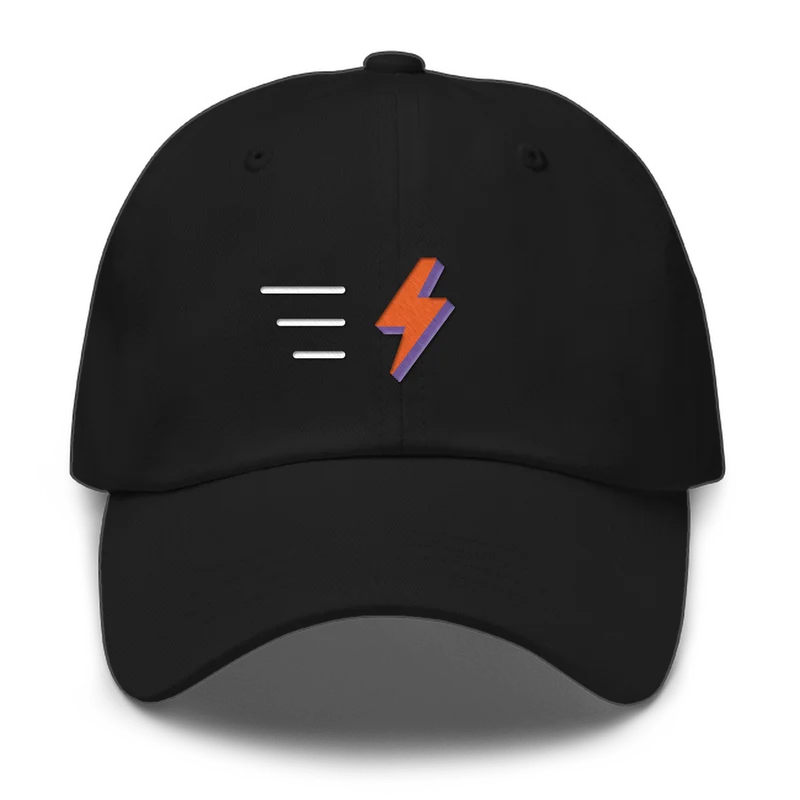 Zap embroidered dad cap in Black