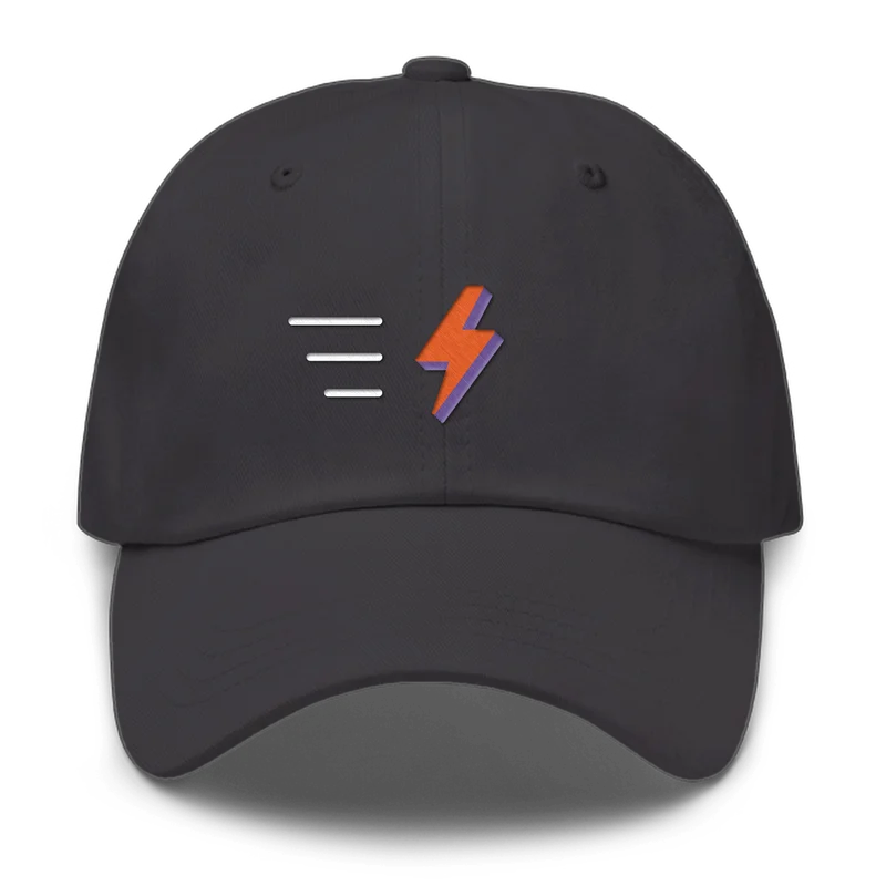 Zap embroidered dad cap in Dark grey