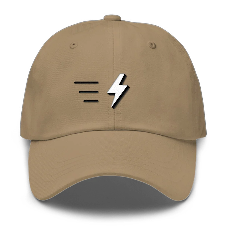 Zap embroidered dad cap in Khaki