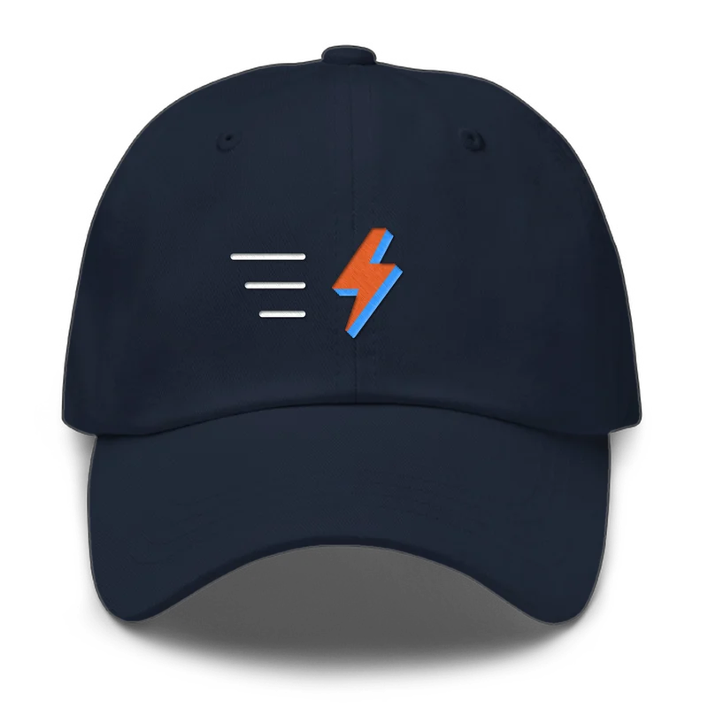 Zap embroidered dad cap in Navy