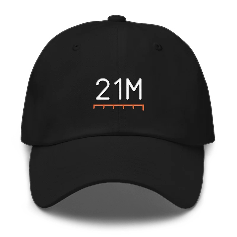 21M embroidered dad cap in Black