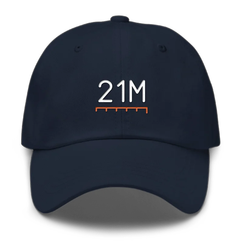 21M embroidered dad cap in Navy